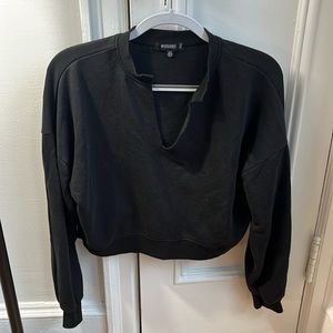 Missguided v neck cropped sweatshirt